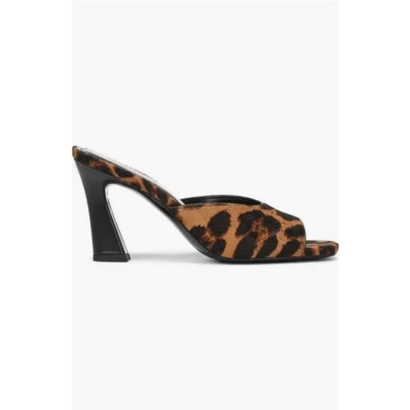 💕FAVORITE DAUGHTER Katharin Calf Hair Sandal Brandy Brown Leopard Print 11 NWT